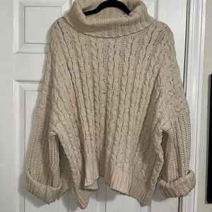 SOLD: Beige Women’s Turtleneck Sweater